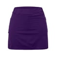 thumbnail image 5 of vigerkar Elastic Skorts for Women, Women's Casual Athletic Tennis Skirts, Sports Lightweight Golf Workout Skort (Dark Purple, XL), 5 of 6