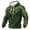 Army Green, variant on Men's St. Patrick's Day Hoodie Shamrock Irish Flag Patchwork Print Pullover Sweatshirt