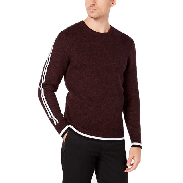 INC International Concepts Chandail en Tricot Décontracté pour Homme (Rouge, TTG)