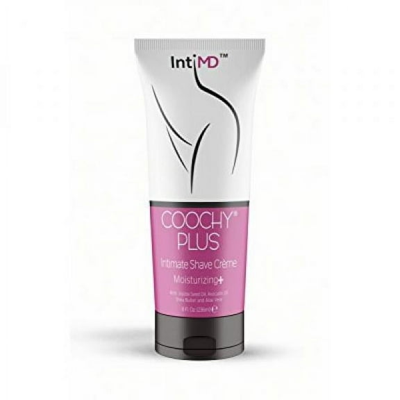 IntiMD COOCHY PLUS Intimate Shave Cream Rash-Free With MOISTURIZING  8oz Squeeze Bottle