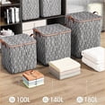 thumbnail image 3 of Large Clothes Storage Bag Portable Wardrobe Sorting Storage Box with Reinforced Handle for Home Comforters Pillow Blanket Bedding Quilt, 3 of 7