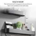 thumbnail image 4 of Naiovety Soporte de almacenamiento montado en la pared sin perforaciones, estante para toallas de baño, estante organizador de aleación de Accesorios de baño 40cm, 4 of 6