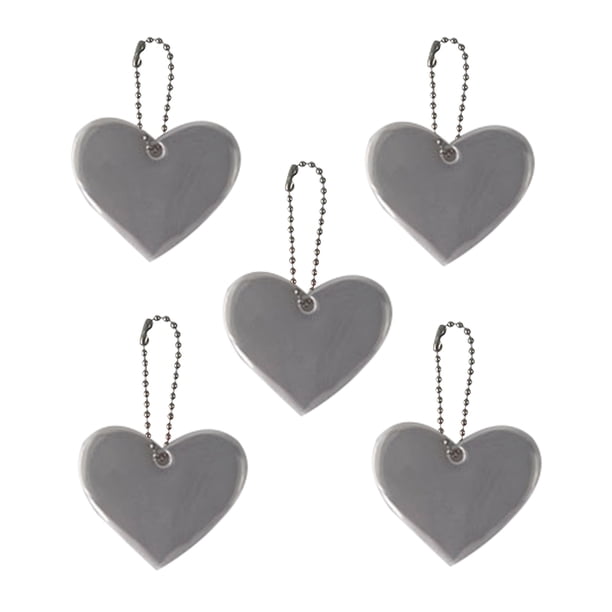 Colgante reflectante de seguridad para exteriores, 5 uds., colgante reflectante de seguridad en forma de corazón, adecuado para mochila, montar, caminar y correr Wmkox8yii jkg6107