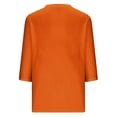 thumbnail image 6 of Aboser Women's Crossover V Neck T-Shirts Plus Size 3/4 Sleeve Tunic Tops Comfy Solid Color Tshirts Loose Fit Casual Blouses Dressy Three Quarter Length Sleeves Pullover, 6 of 6