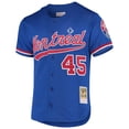 thumbnail image 2 of Men's Mitchell & Ness Pedro Martinez Blue Montreal Expos Cooperstown Collection Mesh Batting Practice Button-Up Jersey, 2 of 3