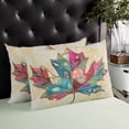 thumbnail image 4 of Vintage Maple Leaf Throw Pillow Cover 16 x 24 Inch Decorative Pillow Cover Summer Autumn Leaves Botanical Lumbar Pillowcase Seasonal Rectangle Cushion Case for Couch Sofa Bed Living Room, 4 of 7