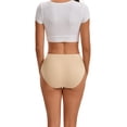 thumbnail image 3 of INNERSY Women's Cotton Jacquard Underwear Breathable Hipster Panties 3 Pack(M,Natural), 3 of 8