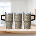 thumbnail image 2 of 20OZ Dog Paw Coffee Cup with Handle Straw and Lid Insulated Travel Tumbler for Women Friends Unique Holiday Birthday Gifts Maintains Drink Temperature for Hours, 2 of 6