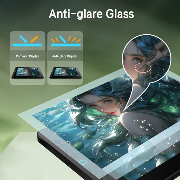 Drawing Tablet,Battery-free Stylus 8 16k Pressure Battery-free Tablet 13.3 Inch Pad 16k Pressure Portable Tablet 13.3 Display Art Pad Screen Display Art Inch H-ips Led