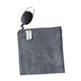 thumbnail image 3 of Toalla de pelota de golf con clip, toalla de limpieza cuadrada portátil con clip, pelota de golf gris, 3 of 8