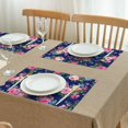 thumbnail image 3 of Pioneer Flower Floral Print Pattern Summer Placemats Table Placemats Set Of 4-Linen Kitchen Washable Placemats Table Mats 12x18 Inch Non-Slip Heat Resistant, 3 of 6