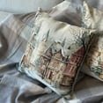 thumbnail image 6 of STP GOODS Winter Scene Throw Pillow with Insert 18x18” (45x45 cm) Square Tapestry Pillow Sofa Cushion Decorative Couch Cushion for Sofa Living Room Bedroom Christmas Decor, Beige, 6 of 7