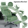 thumbnail image 5 of Heated Massage Office Chair with 6 Points Vibration, Reclining Ergonomic Desk Chair with Footrest for Extra Comfort, PU Leather High Back Executive Computer Chair, Thick Padded Massage Chair, 5 of 7