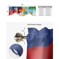 thumbnail image 5 of Haiti Flag Day Beach Starfish And Shells Window Curtain Kitchen Cabinet Coffee Tie-Up Valance Curtain Rod Pocket Short Curtain, 5 of 6