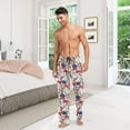 thumbnail image 6 of HPINK-T Vintage Mushrooms Men's Pajama Pants Motorcycle Motocross Abstract Sleepwear Lounge Pajama Bottoms with Pockets, S M L XL XXL, 6 of 7