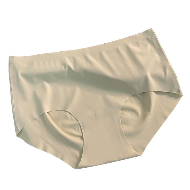 Sous-vêtements Sans Couture pour Femmes Taille Haute Bikini Extensible Invisible Culottes Douces et Soyeuses Hipster