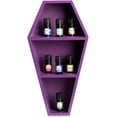 thumbnail image 6 of Manny's Mysterious Oddities Purple Coffin Shelf - Spooky Gothic Decor for the Home -Floating Wooden Shelf for Wall or Table Top, 6 of 7
