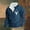 Blue(New), variant on PNTUTB Mens Quarter Zip Fleece Stand-up Collar Pullover Retro Bullhead Print Casual Long Sleeve Comfort Sweatshirt