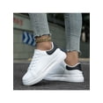 thumbnail image 4 of Unisex Couple All-match Sneakers Lightweight Breathable Sports Casual Shoes Comfy Classic White Shoes, 4 of 5
