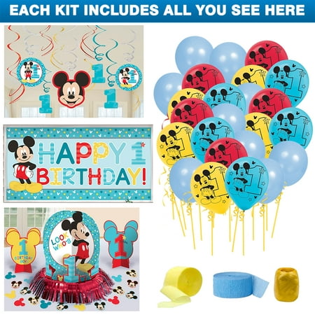 Mickey Mouse 1st  Birthday  Decoration  Kit  Walmart com