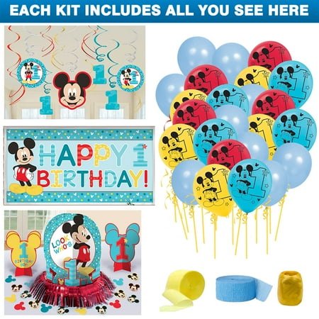  Mickey  Mouse  1st Birthday  Decoration  Kit  Walmart com