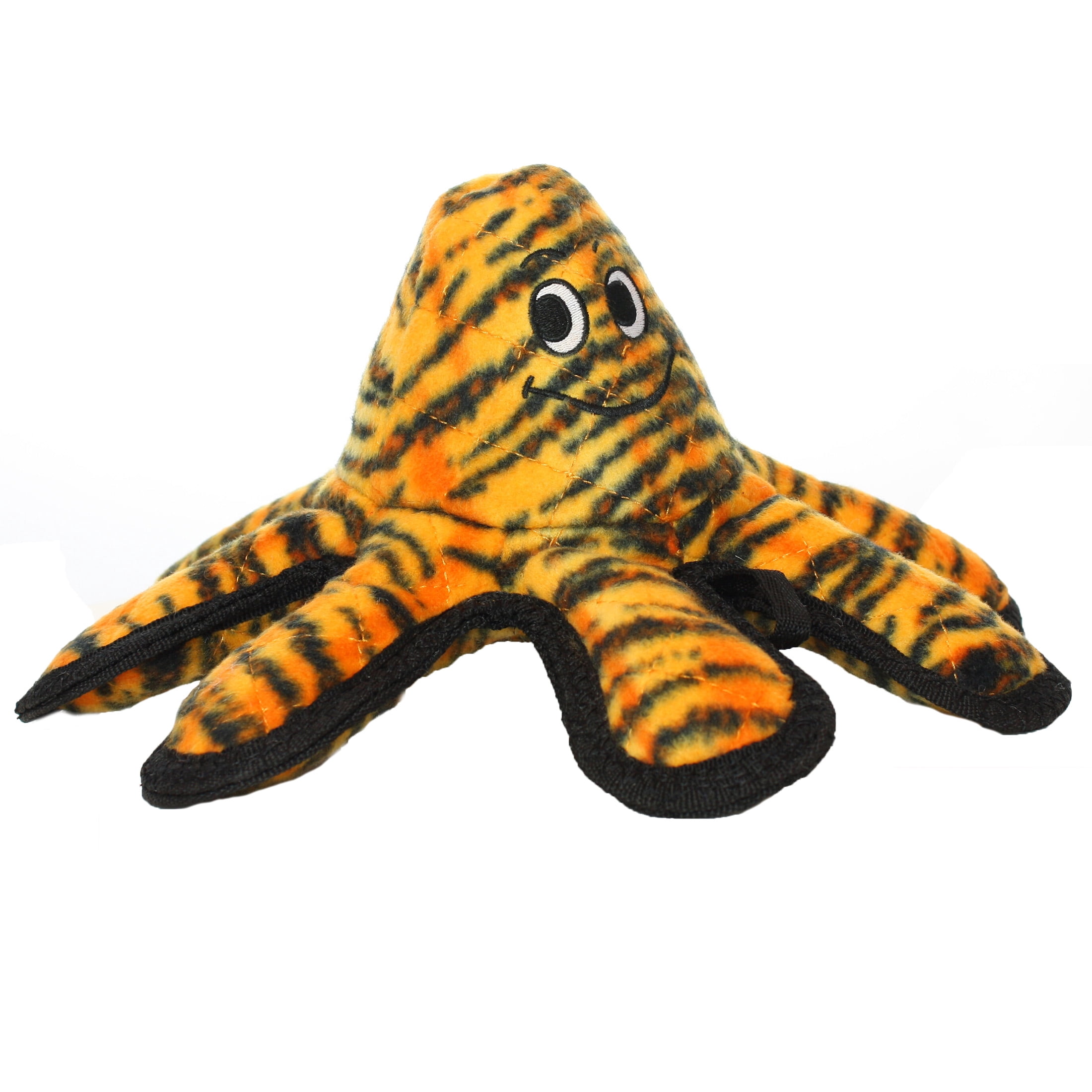 Tuffy Mega Small Octopus, Tiger, Durable Plush Dog Toy