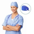 thumbnail image 3 of Pack of 3 Unisex Cotton Operating Hats Doctors Pure Color Scrub Professional Tie Back Sweatband Working Caps, 3 of 5