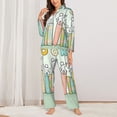 thumbnail image 2 of Lsque Books Pattern Long Sleeve Pajama Set for Women - Soft 2-Piece Sleepwear and Loungewear Set with Pockets, Comfy Nightwear-Large, 2 of 7