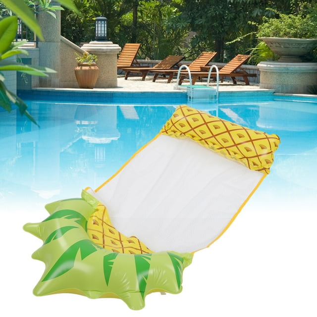 Hamaca de Agua Float Tumbonger, Hamaca Flotante Hamaca Ecológica Ecológica de Pvc Patrón de Fruta Multifunción Multifuncida Para Piscina para la Piscina