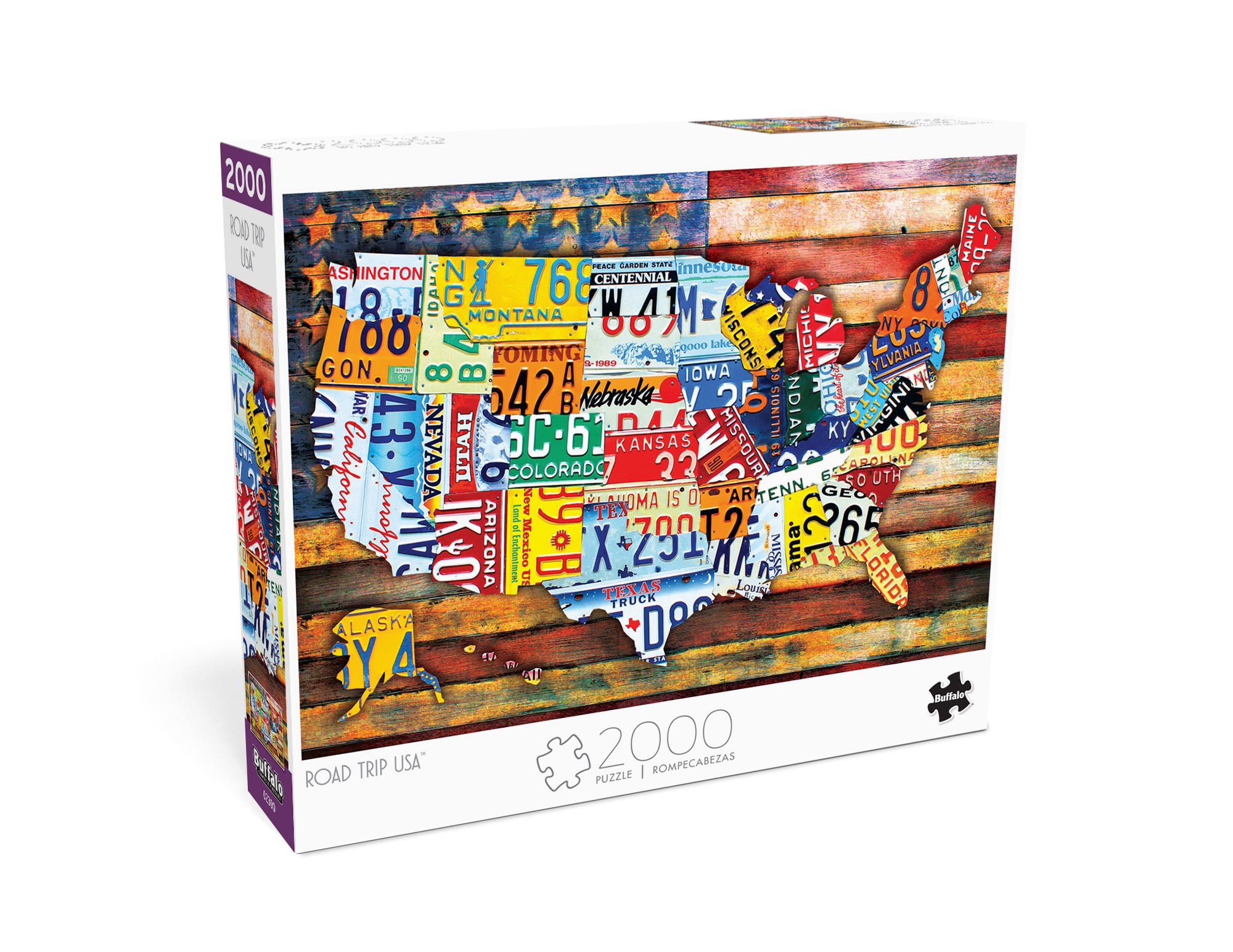 Buffalo Games 2000-Piece Road Trip USA Interlocking Jigsaw Puzzle