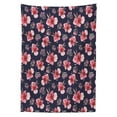 thumbnail image 3 of Ambesonne Watercolor Tablecloth Rectangular Table Cover, Pink Garden Flora, 60"x90", Navy Blue Coral, 3 of 4