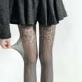 thumbnail image 6 of Yokua Lace Flower Pattern Tights for Women Elegant Gray Fishnet Pantyhose Stockings, 6 of 21