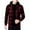 Red, variant on Men’s Hooded Plaid Knit Zip Up Sweater Jacket with Drawstring Closure and Ribbed Cuffs for Casual Everyday Wear Yellow 3XL