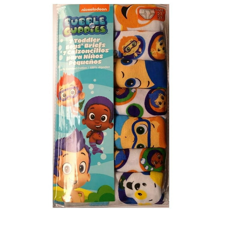 Bubble Guppies Toddler Boys Bubbles 7 Pack Underwear, Assorted, 4T