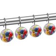 thumbnail image 1 of Spring Bird Shower Curtain Hooks, 12Pcs Decorative Shower Curtain Rings, Floral Round Crystal Glass Hooks for Bathroom Decor, Rust Proof Oil Rubbed Metal Rings, 1 of 6