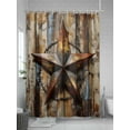 thumbnail image 5 of Shower Curtain, Vintage Rustic Style Independence Day Wood Grain Washable Shower Curtain with Hooks Bath Decor Fabric Shower Curtains for Bathroom, Hotel, Stalls, Bathtubs, 72x84 Inch, 5 of 6