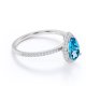 thumbnail image 3 of JeenMata Anillo de Compromiso de 1 Quilate con Piedra Natal de Diciembre en Corte de Pera - Anillo de Bodas - Anillo de Halo - Anillo Pavé - Anillo de Promesa - Baño de Oro Blanco de 18 K sobre Plata, 3 of 6