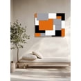 thumbnail image 5 of Orange Black Grey Wall Art for Living Room,Canvas Picture Wall Decor for Bathroom Bedroom,Middle Century Irregular Geo Abstract Art Painting Artwork for Office Hallway Dining Room Decor 16"x20", 5 of 8