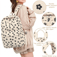 thumbnail image 5 of 3pcs Backpack with Insulated Lunch Box, Lightweight Corduroy Schoolbag Set, Pencil Pouch, 5 of 6