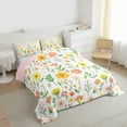thumbnail image 3 of jejeloiu Cute Flowers Blossom Full Size Comforter Sets,Colorful Floral Daisy Bedding Comforter Set,Cartoon Plant Bedding Sets For Girls Kids,Breathable Home Decor Reversible,3-Piece, 3 of 8