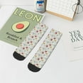 thumbnail image 5 of Salouo Funny Cat White Pattern Unisex Middle Tube Socks,Middle-Finger Knee High Socks Over The Calf Tube Stocking Crew Stockings for Women and Men Tube Socks, 5 of 8
