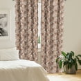 thumbnail image 2 of Ambesonne Brown Floral Window Curtains, Birth of the Season, Each 28" W x 84" L, Pale Taupe White and Umber, 2 of 4
