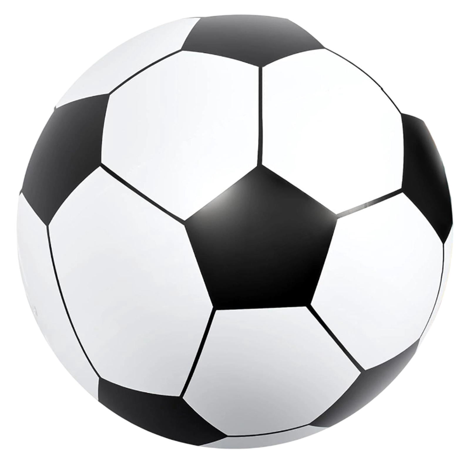 Soccer Ball, 24inch Inflatable Beach Volleyball Outdoor Toy with Classic Black White Design for Beach Games, Backyard Play, Pool Parties - Perfect for Kids Adults for Outdoor Recreation, Sports Train