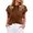 Brown, variant on OSOLU Women Pullover Knit Tops Casual Solid Color T-Shirt Short Sleeve Tee Tops Classic Dailywear