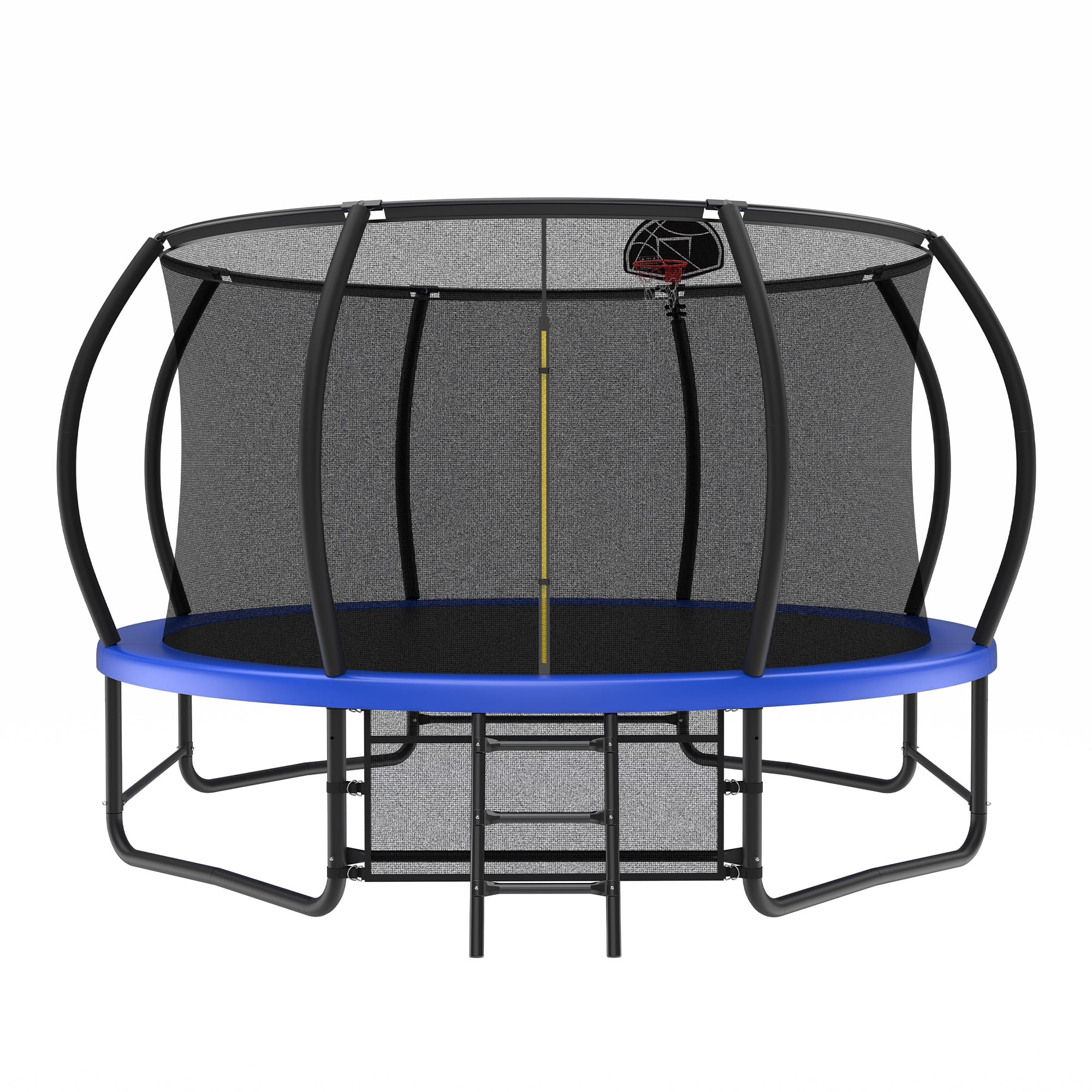 14FT Trampoline for Kids for Gift, SHINPT Outdoor Trampoline with Shoes Storage, Kids Trampoline 14FT with Basketball Hoop, Large Trampoline Outdoor for Backyard, Big Trampoline for Kids