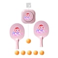 thumbnail image 1 of -pong suspendido de interior con 2 raquetas y 5 pelotas Mejora la coordinación mano-ojo rosa, 1 of 8