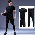 thumbnail image 1 of Traje deportivo de secado rápido NikouMX conjunto de 3 piezas pantalones cortos para hombre, 1 of 1