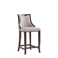 thumbnail image 4 of Manhattan Comfort Emperor 27" Faux Leather Counter Stool in Gray (Set of 3), 4 of 10