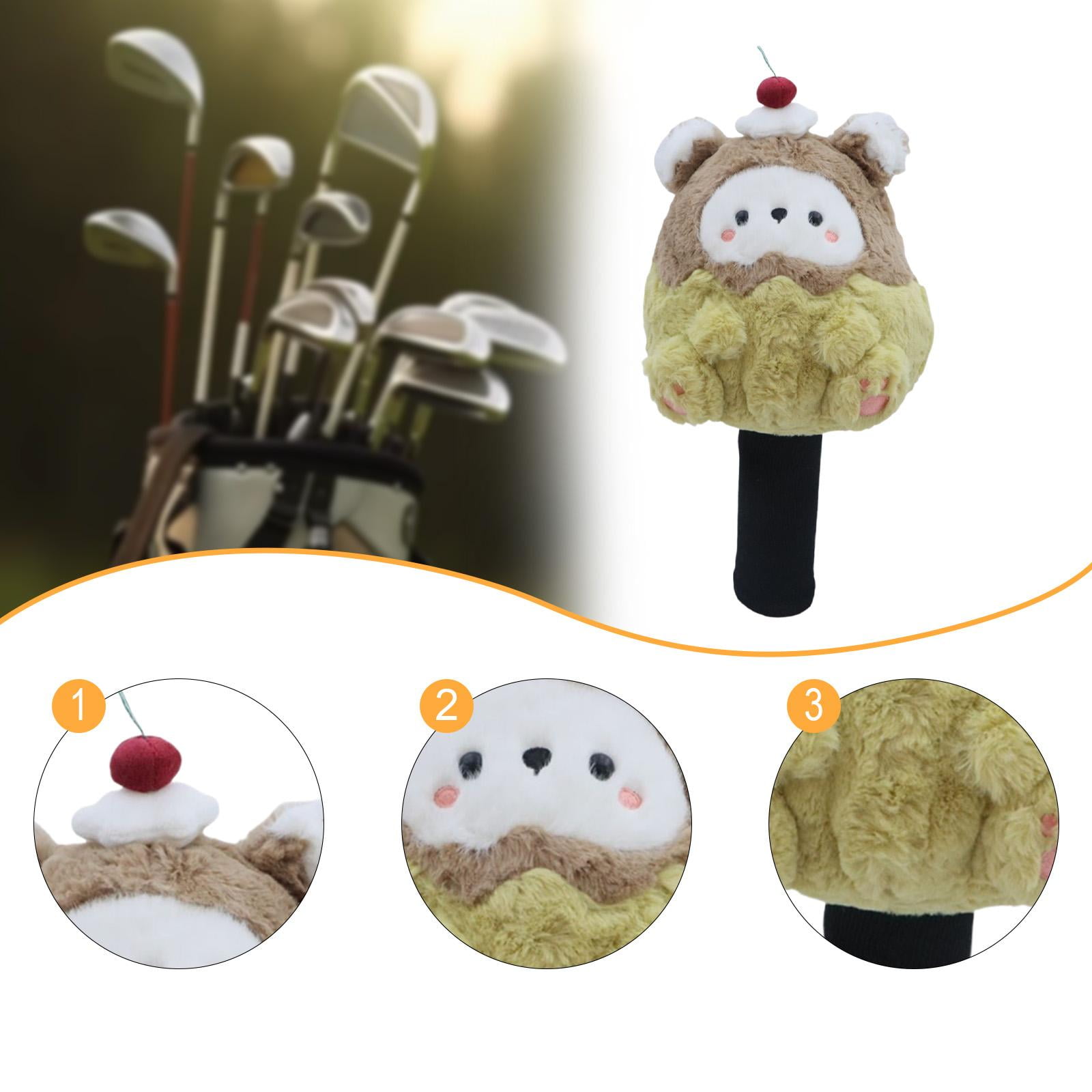 funtasica Driver Headcover Golf Driver Head Cover Cartoon Bear Plushie, Easy on Off, Cute Funny Protection Golf Club Cover for Friends