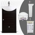 thumbnail image 3 of Mahayla Small Cabinet Vanity Bathroom Sink Black 17 3/4" w/Faucet Drain Overflow and Storage Renovators Supply, 3 of 13